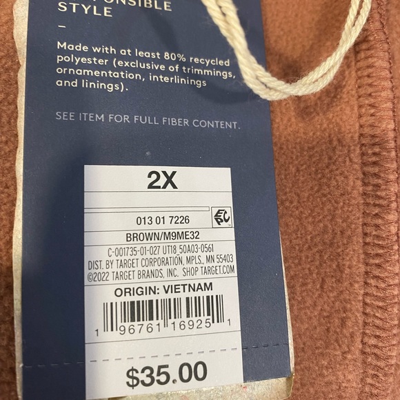 Universal Thread Pink Fleece Sherpa Jacket size 2X Plus Sized Winter Coat NEW - Picture 13 of 14